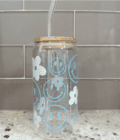 Be Happy Glass Tumbler